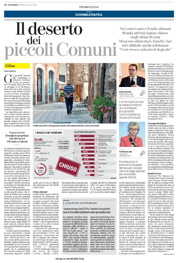 Deserto dei piccoli Comuni