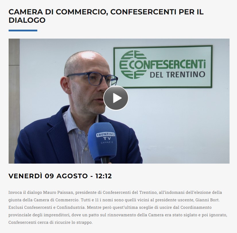 Camera di commercio, Confesercenti per il Dialogo