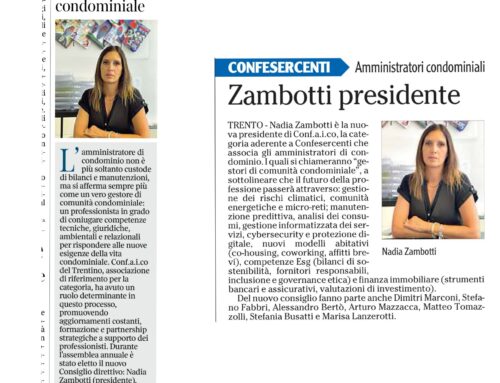 Nadia Zambotti nuova presidente e rilancia la professione: competenze multidisciplinari, sostenibilità e innovazione al centro del futuro della categoria.Adige e Corriere del Trentino 13 settembre
