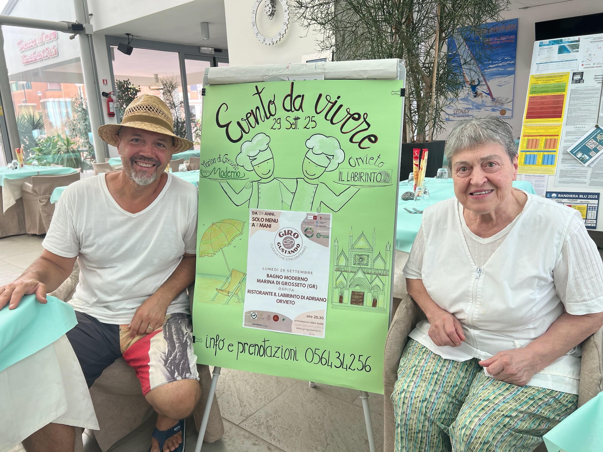 Girogustando il 29 settembre a Marina di Grosseto al bagno Moderno che ospiterà il Labirinto di Adriano da Orvieto